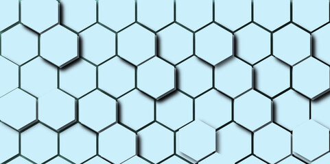 Seamless hexagonal honeycomb pattern vector illustration with a black geometric mesh texture