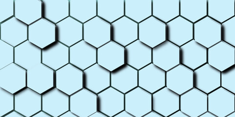 Seamless black hexagonal pattern with honeycomb texture vector design