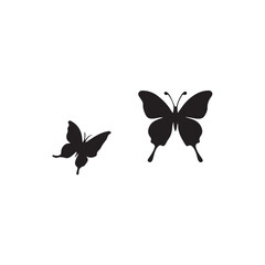 Fototapeta premium Butterfly silhouette icon. Insect with wings and flying character.