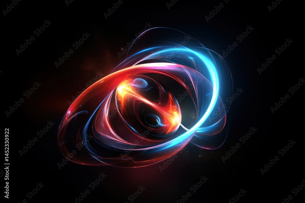 Canvas Prints finace light technology pattern.