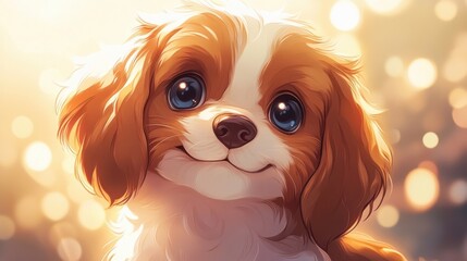 Cute anime dog