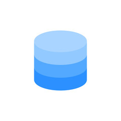 Database icon representing data storage, cloud storage, or data management in minimalistic design.