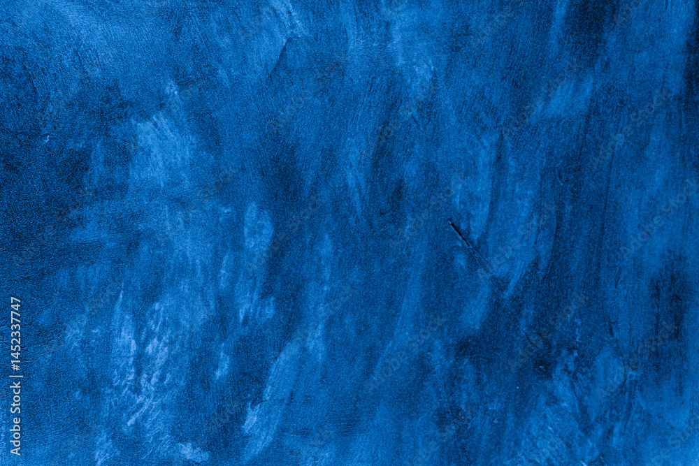 Poster Old wall pattern texture cement blue dark abstract  blue color design are light with black gradient background.