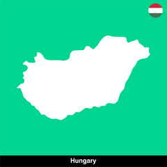 Hungary country map vector isolated on transparent background