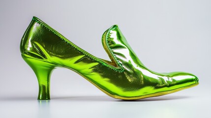 Shiny Green Leprechaun Shoe for St. Patrick's Day Celebrations and Festive Events