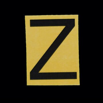 Cutout Paper Letter Z with Bold Shape and Colorful Layered Style