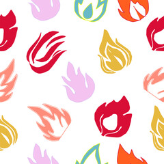 Abstract Fire Background. Abstract flame Background. doodle fire background. Flame Seamless Pattern. Fire flame seamless pattern