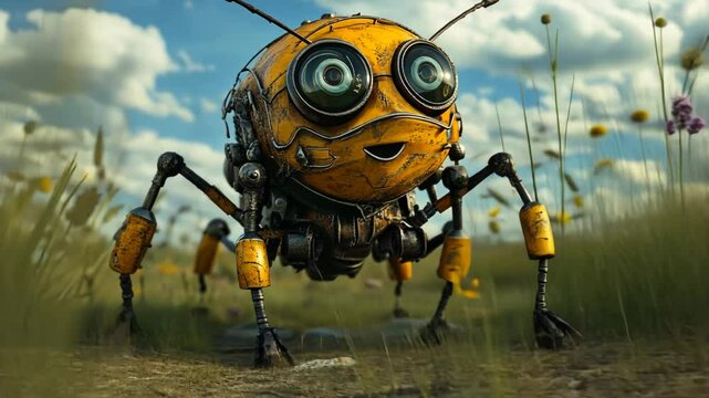 Colorful 3D Cartoon Insects Set Funny Cute Animals in Nature Animation Vector Design