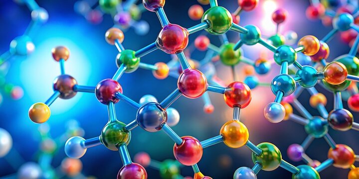 Microscopic View of Letrozole Molecule:  Cancer Drug Research, High Depth of Field