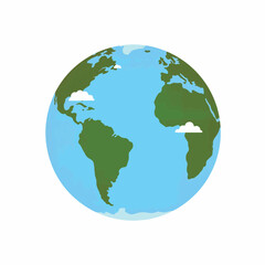 Minimalist satellite view of Earth with clouds, environmental awareness