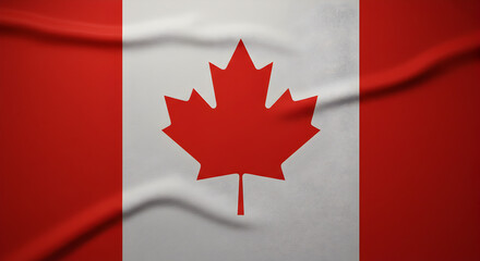 Fototapeta premium Canadian Flag Fabric Texture