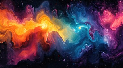 Fototapeta premium Vibrant abstract swirling colors