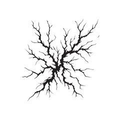 Obraz premium black crack texture distressed cracked surface grunge wall cracked pattern. 