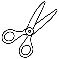 Fototapeta premium Minimal Scissors Vector on White