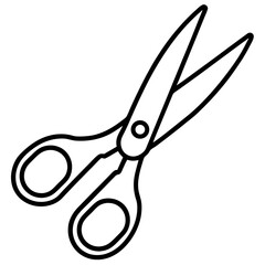 Minimal Scissors Vector on White