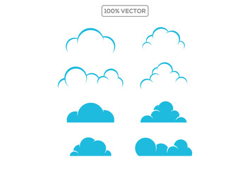 Cloud computing icon. Line, glyph and filled outline colorful version, abstract cloud outline and filled vector sign. Cloud icon illustration