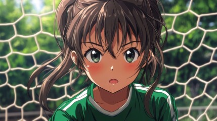 Cute anime goalie