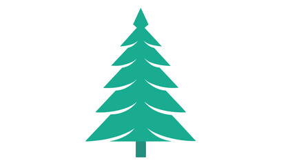 Fototapeta premium This is a green vector illustration of an isolated christmas fir tree, a holiday decoration for the winter season and xmas celebration
