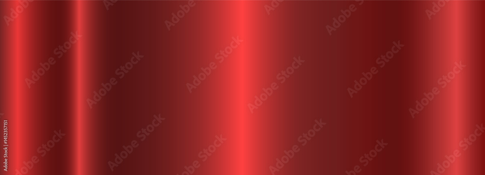 Poster Red metallic gradient with highlights. A pattern with a shiny metallic gradient. The texture of the smooth foil. Vector EPS 10.