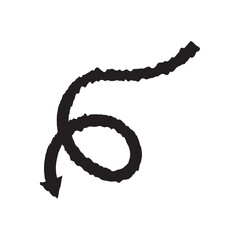 Brush, marker  arrow icon .Hand drawn doodle thick arrows.   vector illustration. EPS 10/AI