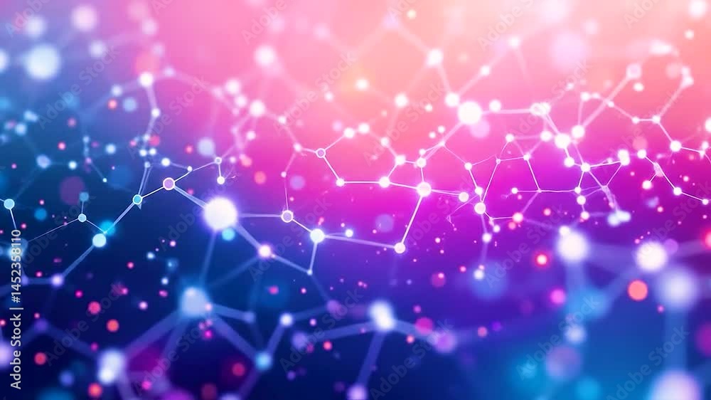 Aufkleber a vibrant digital video featuring a dynamic gradient of pink and blue hues, interspersed with lumino