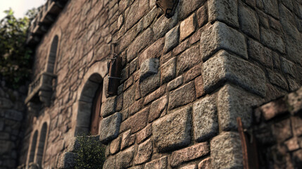 Old stone building detail view