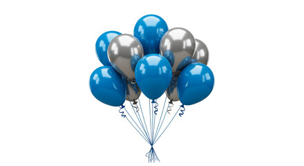 blue and silver balloons ideal for celebrations, birthdays, parties, festive occasions, decorations, events, joyous moments, entertainment.
