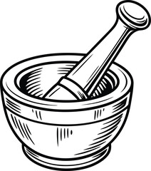mortar and pestle with mortar