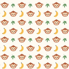 Obraz premium Monkey wallpaper pattern vector