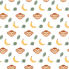 Obraz premium Monkey wallpaper pattern vector