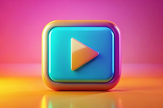 Play Button Media Video Film Movie Streaming Symbol Sign Digital Technology