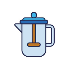 French Press Vector icon