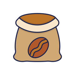Coffee Beans Sack Vector icon