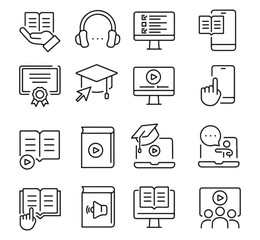 Online Education Icon Collection Accessible Learning
