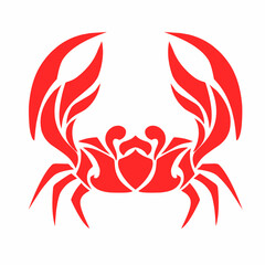 Fototapeta premium illustration design abstract tribal art tattoo red crab