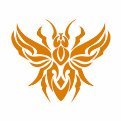 illustration abstract design tribal art tattoo bee. suitable for design elements
