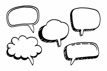 Fototapeta premium set of speech bubbles