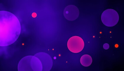 Abstract purple, orange, and black glowing shapes on a dark grainy noisy background  Ideal for poster, banner, or cover, vintage, banner