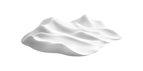 Abstract 3D Waveform Texture. Minimalist Design Element For Backgrounds And Graphics Isolated On Transparent Background