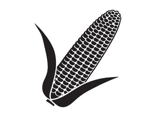 corn silhouette vector illustration on white background