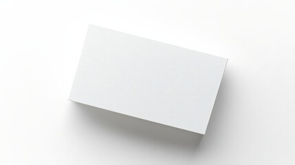 Blank white rectangular promotional card