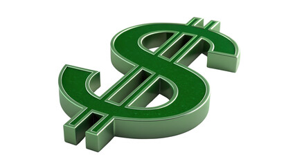 Fototapeta premium Three-Dimensional Green Dollar Symbol Rendered in High Detail