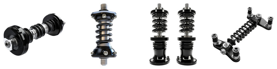 Set of car struct mounts isolated on transparent, PNG