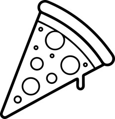 Pizza Slices outline icon with transparent background