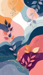 Fototapeta premium Abstract Floral Watercolor Background