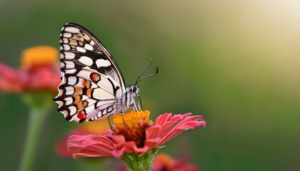 Naklejka premium closeup beautiful butterflies zerynthia cerisyi sitting on the flower
