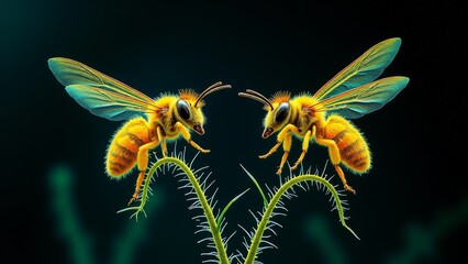 Schematic diagram of microstructure of bees