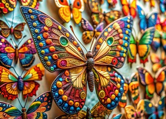 Vibrant Butterfly Art: Intricate Colorful Wings & Unique Design