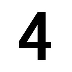 Obraz premium Bold Number Four in Thick Typeface for Modern Typography Use