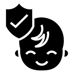 child insurance  vector icon